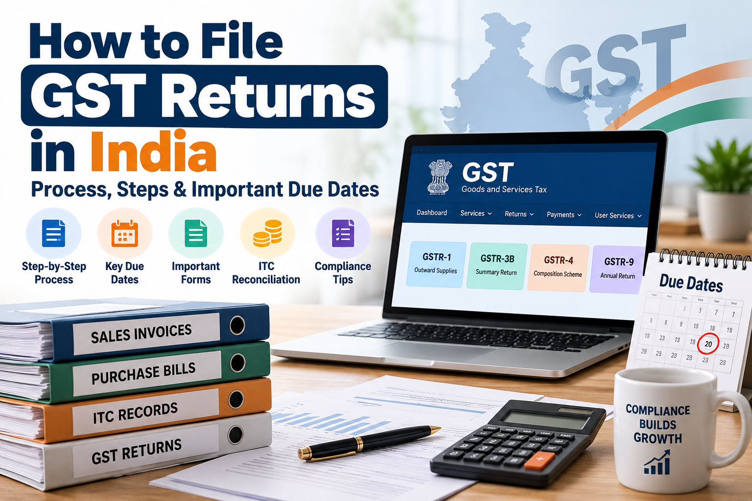 How to File GST Returns in India: Step-by-Step Process, Due Dates